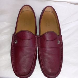 Men's Gucci Maroon Driving Shoes US8 UK7.5
